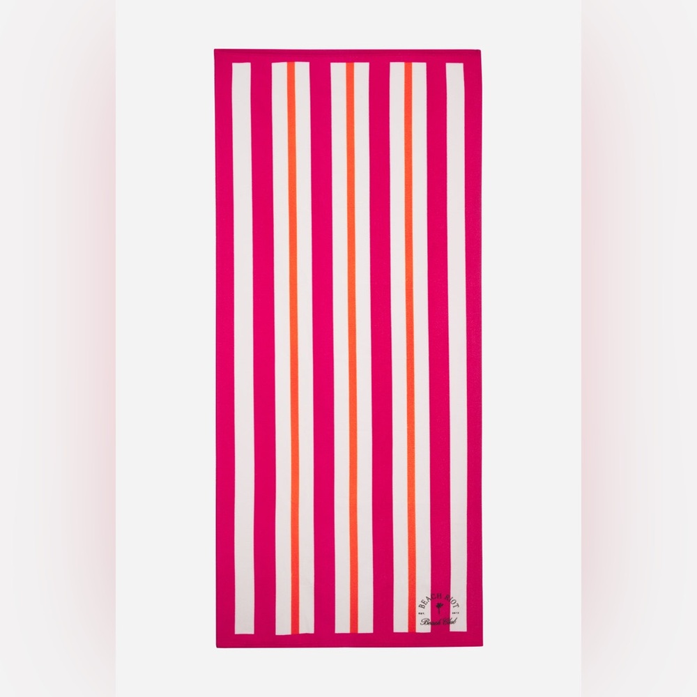 BEACH RIOT - BEACH CLUB TOWEL PINK ORANGE STRIPE